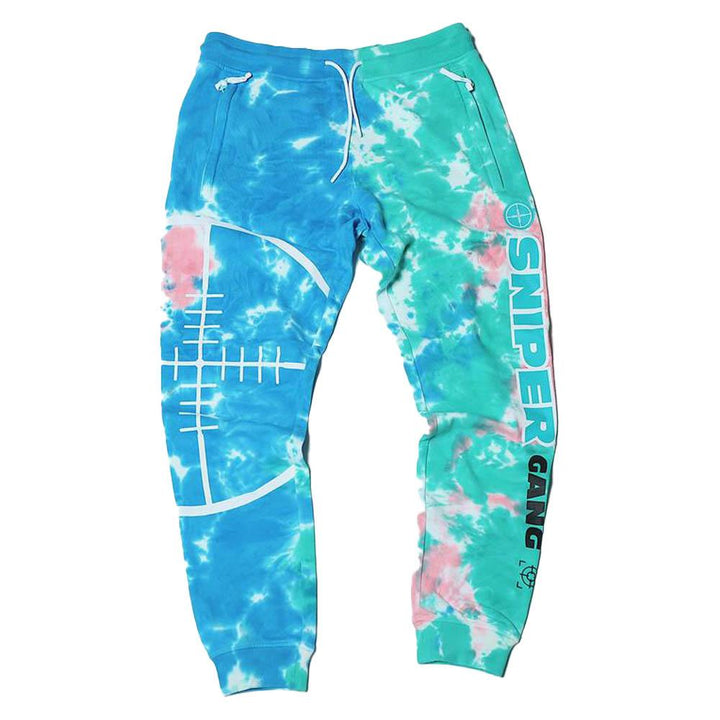 Sniper Gang Men Sniper TieDye Joggers (Multi Blue)-Blue-Small-Nexus Clothing