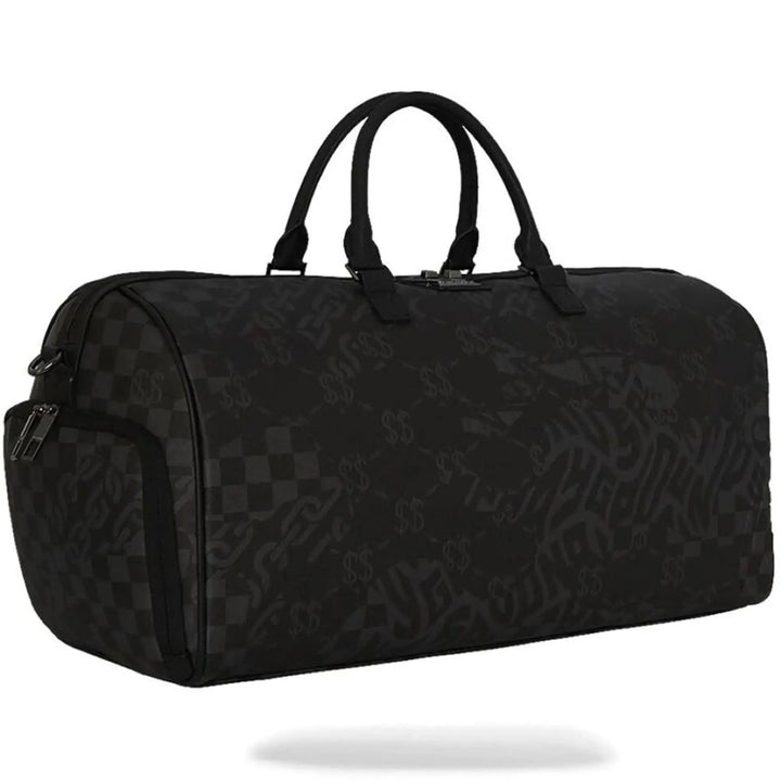 SprayGround Men 3AM Check Emperor Duffle Spring 2025 Duffel (Black Charcoal)-Nexus Clothing