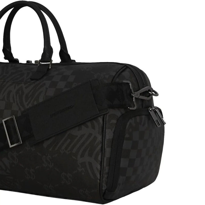 SprayGround Men 3AM Check Emperor Duffle Spring 2025 Duffel (Black Charcoal)-Nexus Clothing