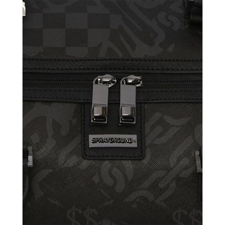 SprayGround Men 3AM Check Emperor Duffle Spring 2025 Duffel (Black Charcoal)-Nexus Clothing