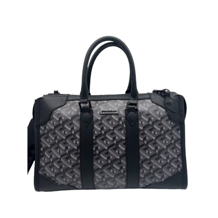 SprayGround Men 3DSG Blackout Mini Pyramid Duffle (Black)-Black-OneSize-Nexus Clothing