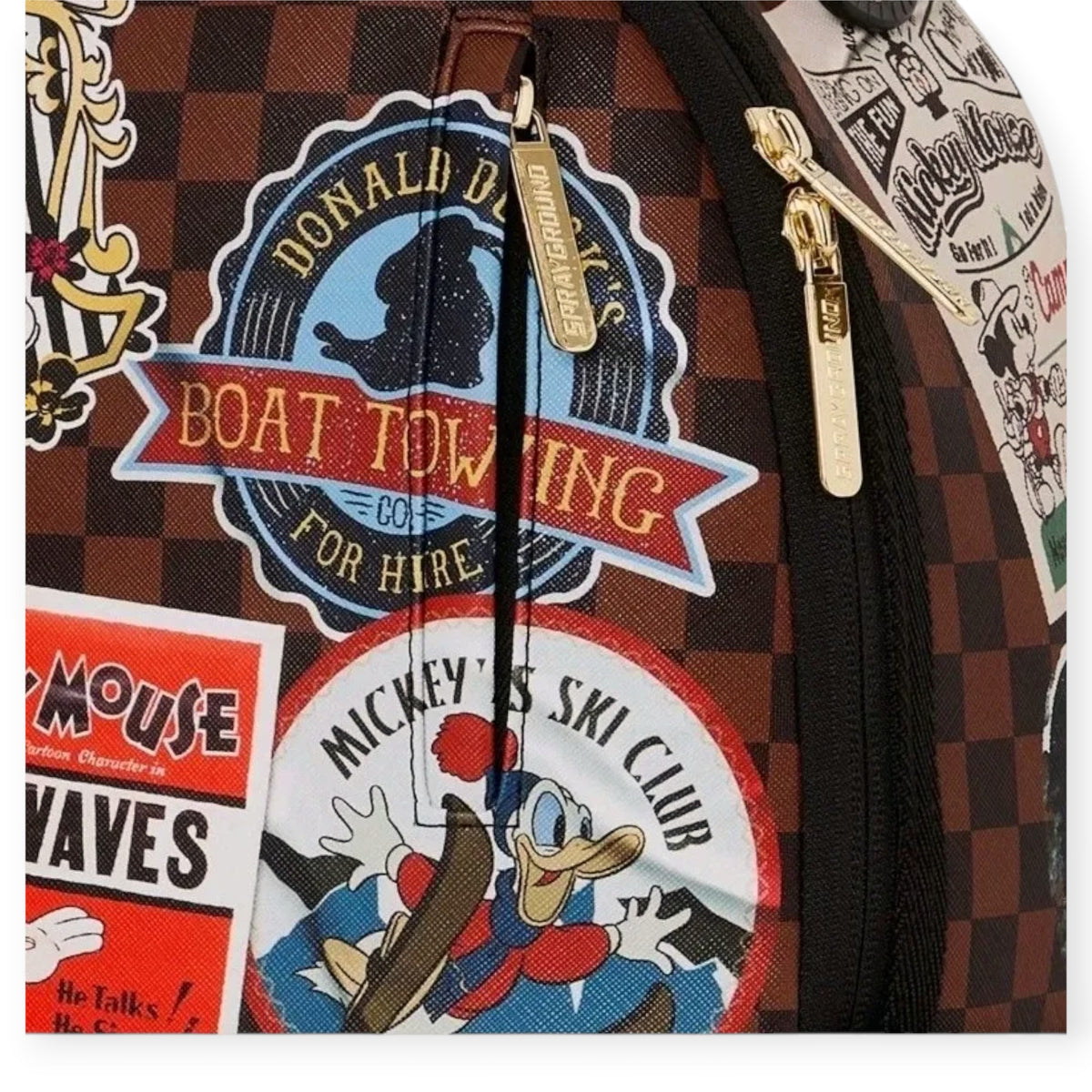 SprayGround Men Mickey Mouse Global Mogul Backpack Brown display picture 1