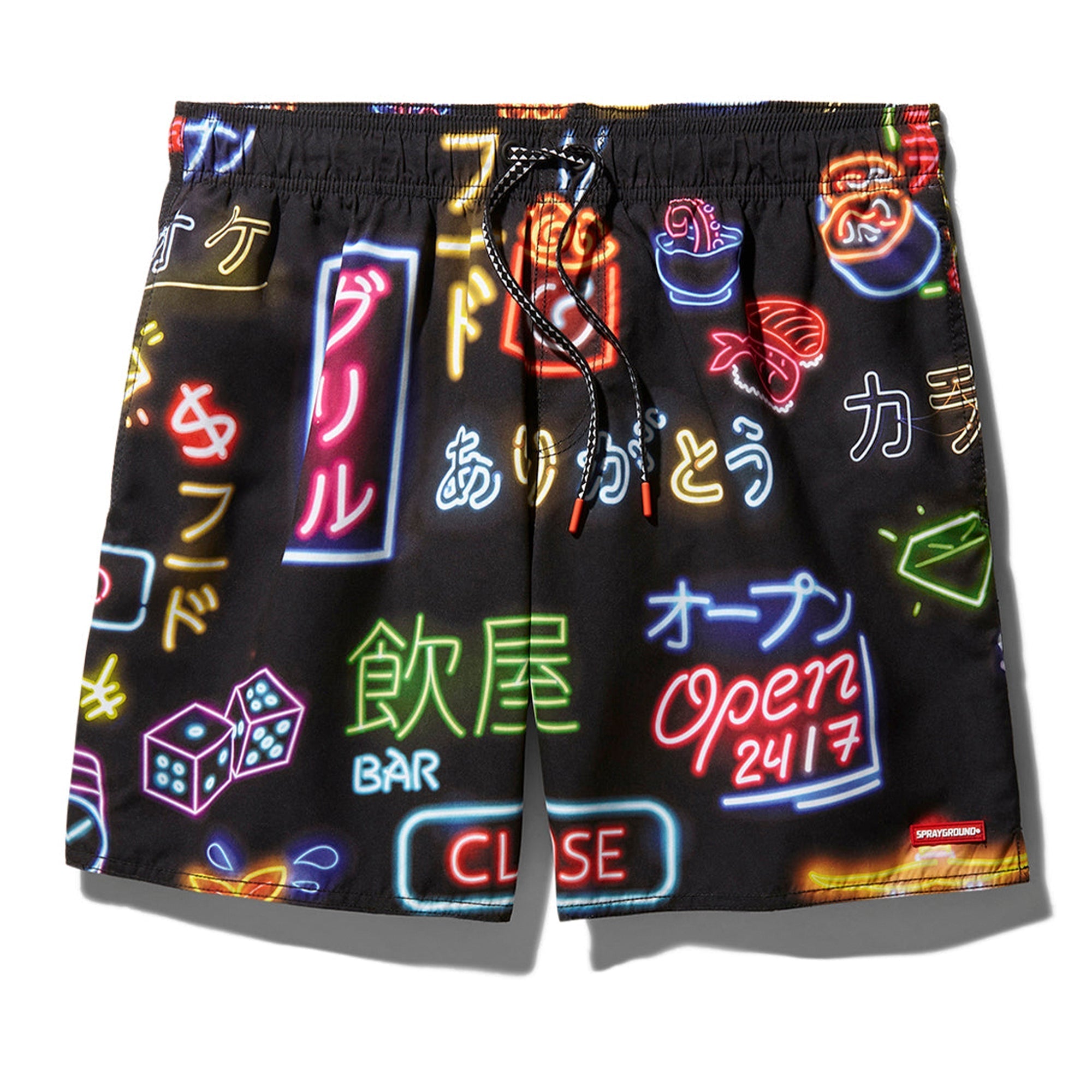 SprayGround Men Okinawa Swiming Shorts (Black)-Black-XX-Large-Nexus Clothing