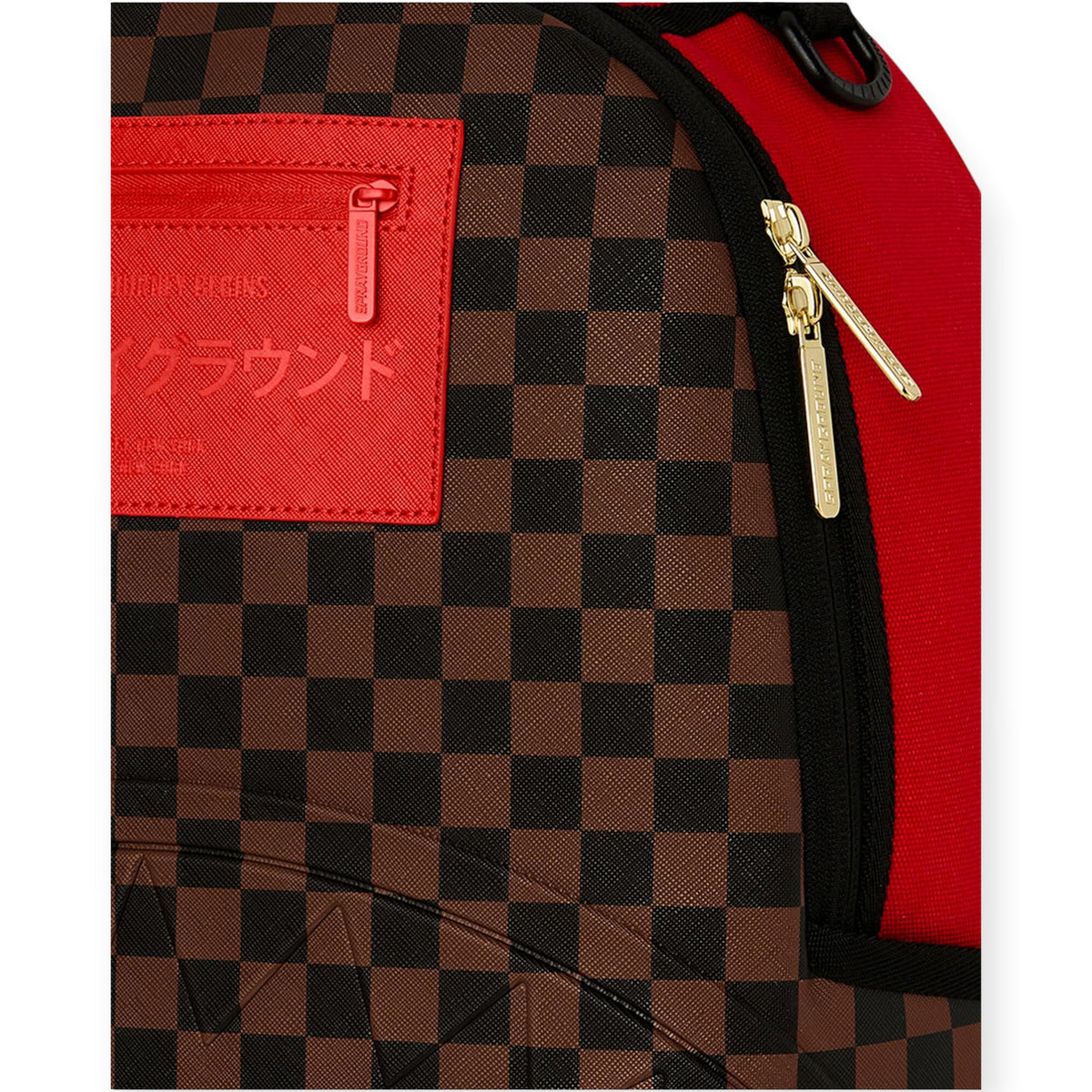 black and red louis vuitton backpack tan SprayGround Men Red Redemption DLXSV Backpack Brown Red