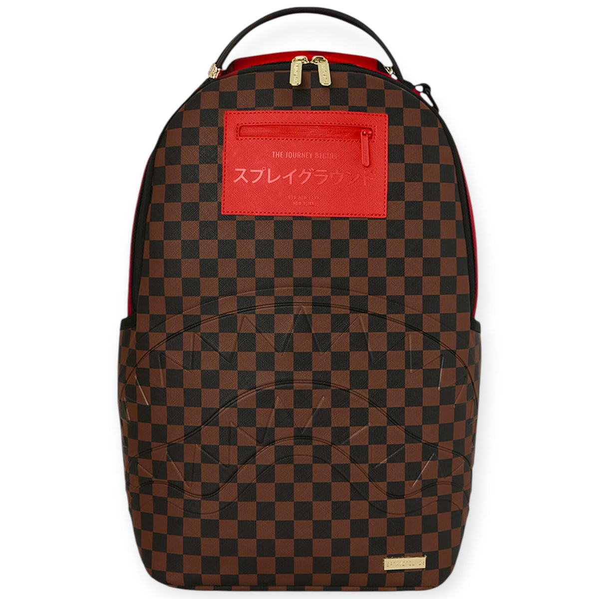 SprayGround Men Red Redemption DLXSV Backpack Brown Red