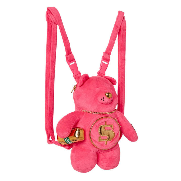 SprayGround Men Sorbet Stunna Mini Bear Cub Backpack (Neon Pink)-Nexus Clothing