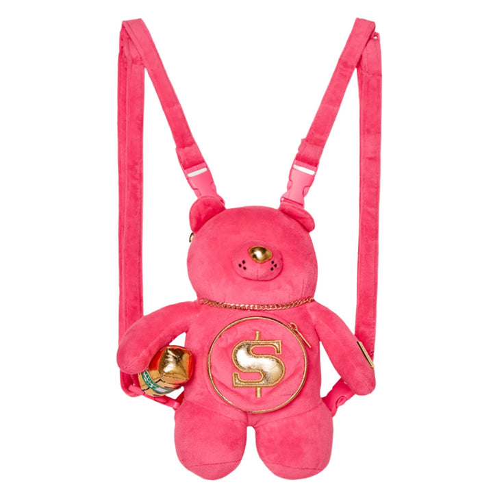 SprayGround Men Sorbet Stunna Mini Bear Cub Backpack (Neon Pink)-Neon Pink-OneSize-Nexus Clothing