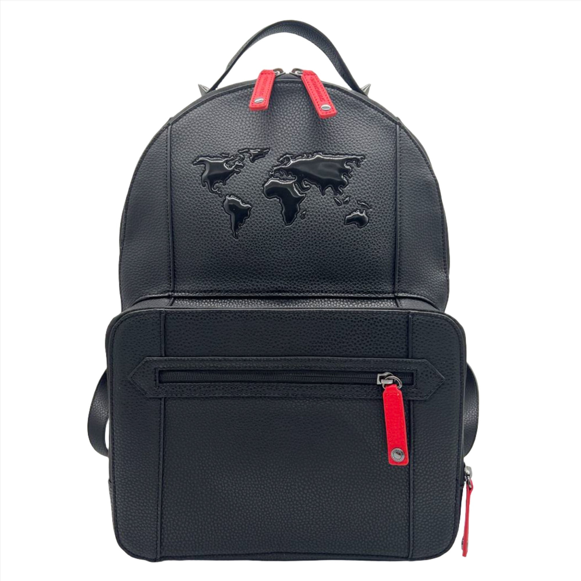 SprayGround Unisex James Phantom Globe Cargo Luxe Backpack (Black)-Black-OneSize-Nexus Clothing