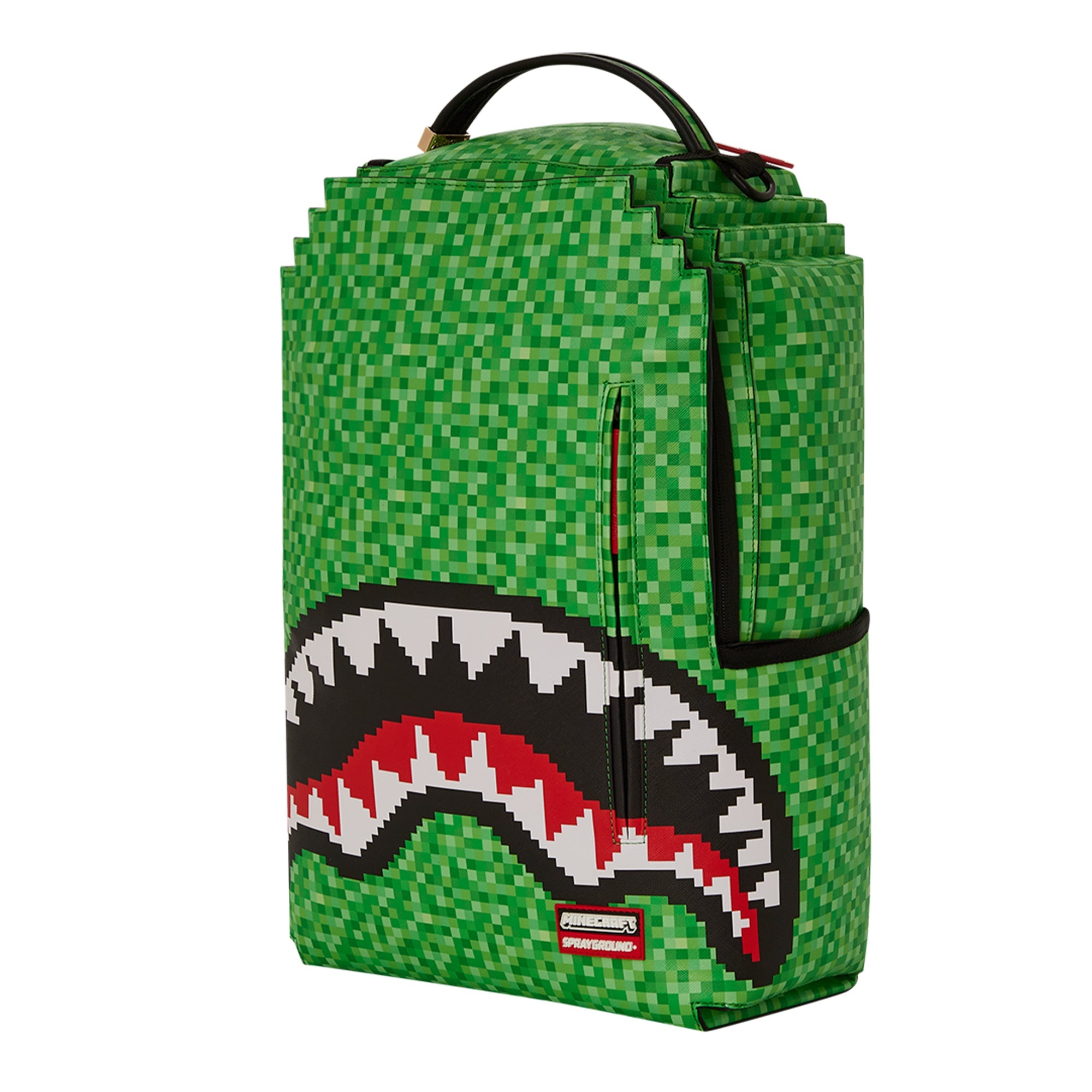 SprayGround Unisex Pixel Shape Minecraft Backpack (Green)-Green-OneSize-Nexus Clothing