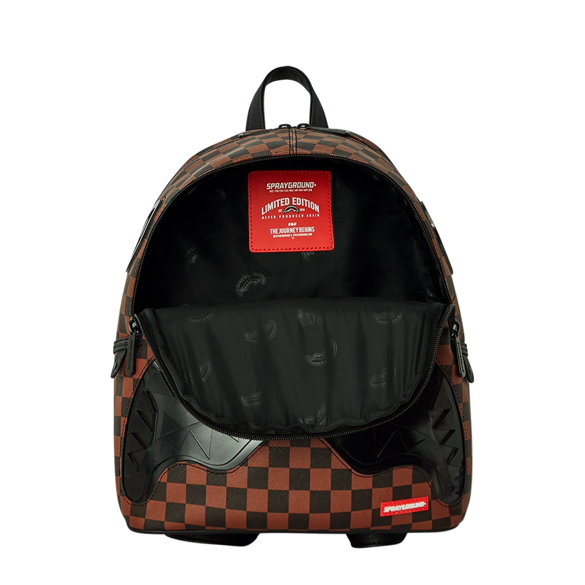 SprayGround Unisex Sharks In Paris Lenticular Chomp Savage Backpack (Brown)-Brown-OneSize-Nexus Clothing