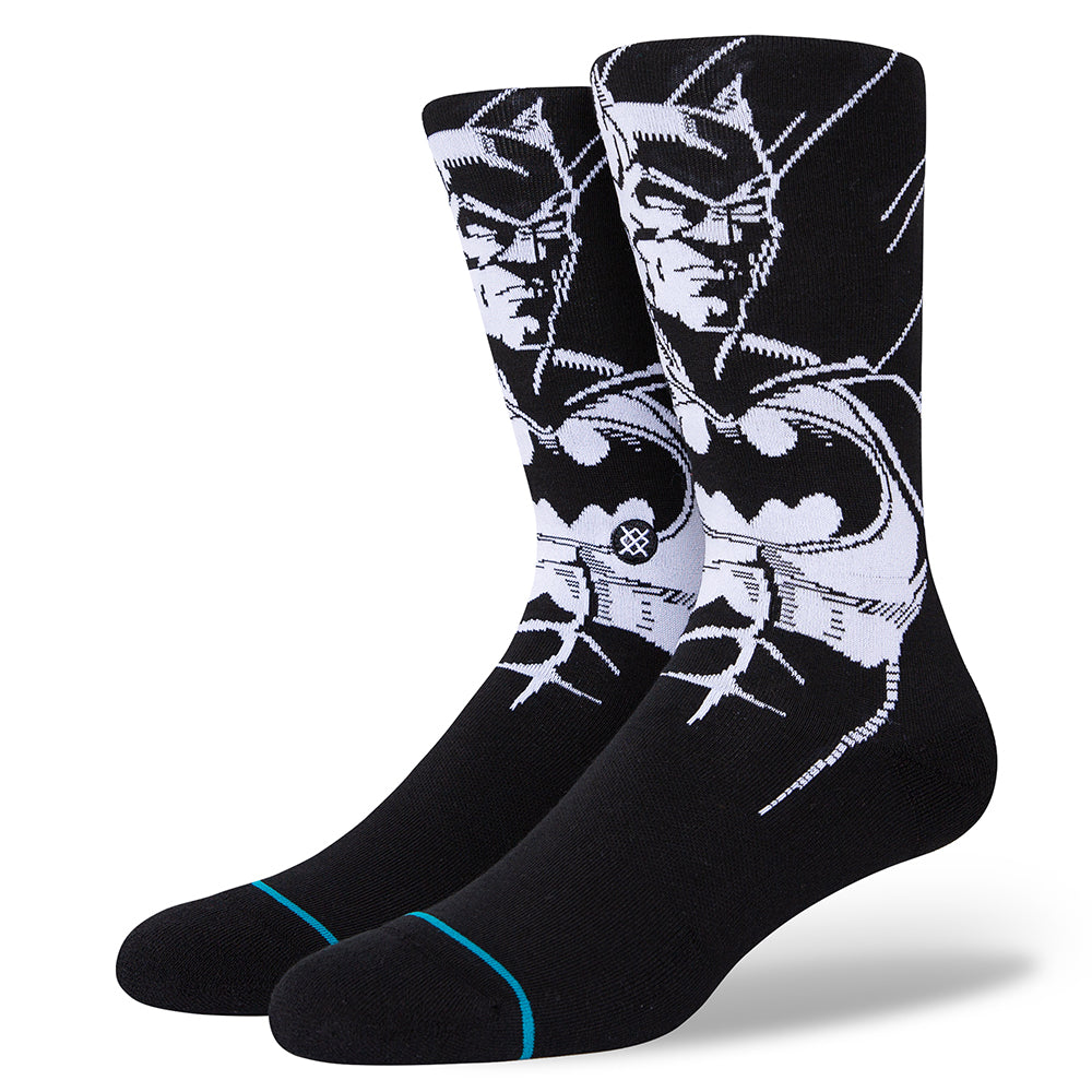 Stance Men The Batman Crew Socks-Black-Medium-Nexus Clothing