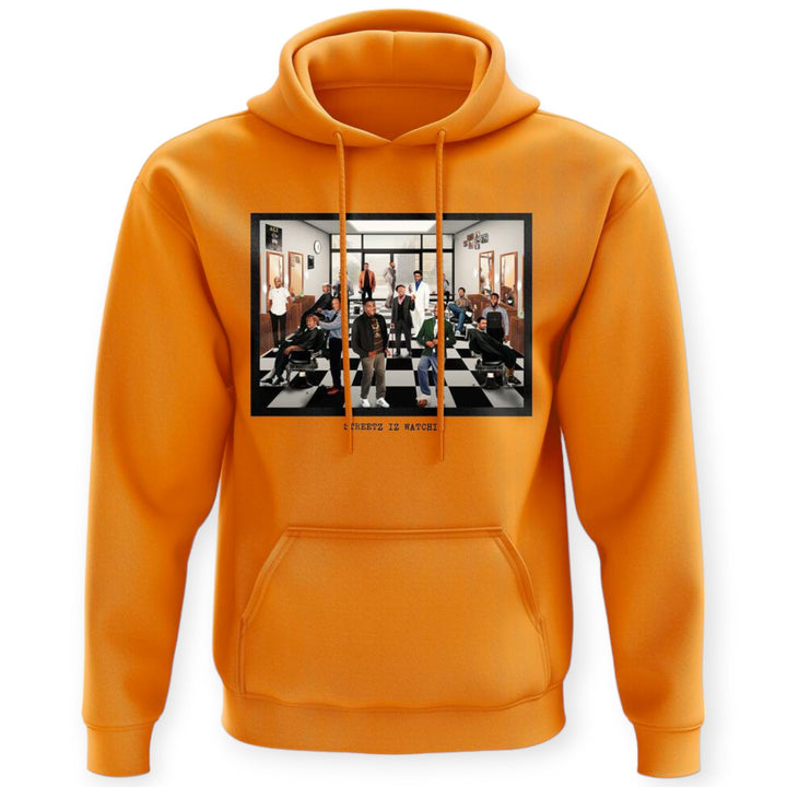 Streetz Iz Watchin Men Barber Shop2 (Orange)-Orange-Large-Nexus Clothing