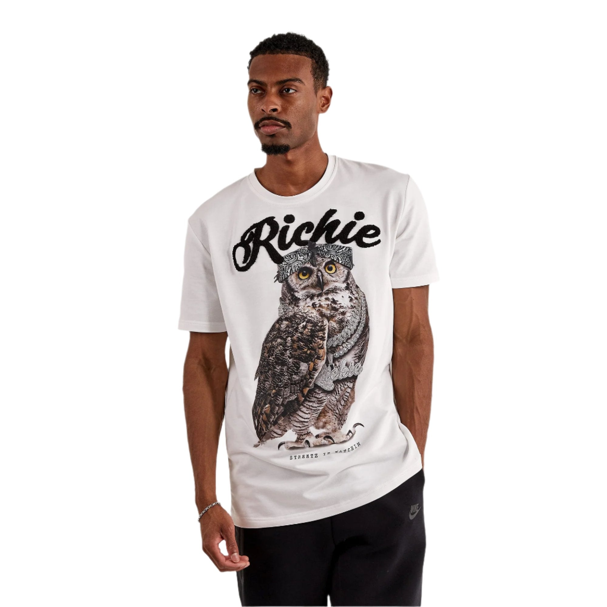 Streetz Iz Watchin Men Richie T-Shirt (Cream) Streetz Iz Watchin