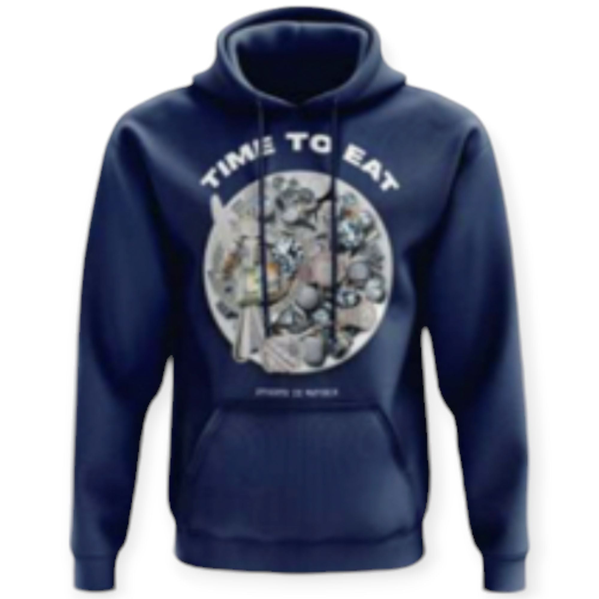 Streetz Iz Watchin Men Time To Eat Hoodie(Navy)-Navy-Small-Nexus Clothing