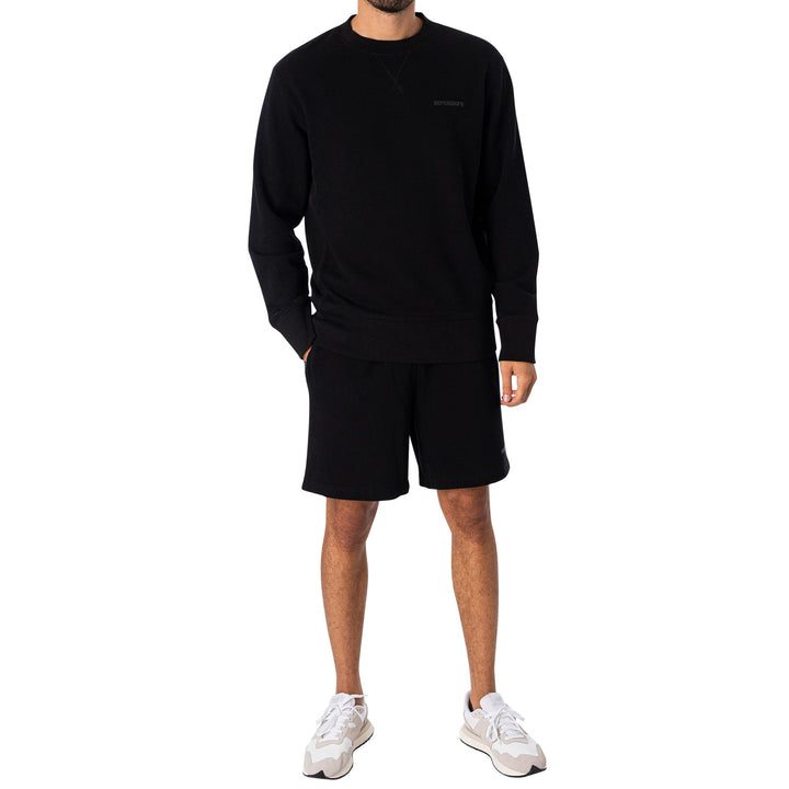 SuperDry Men Sweat Shorts (Black)-Nexus Clothing