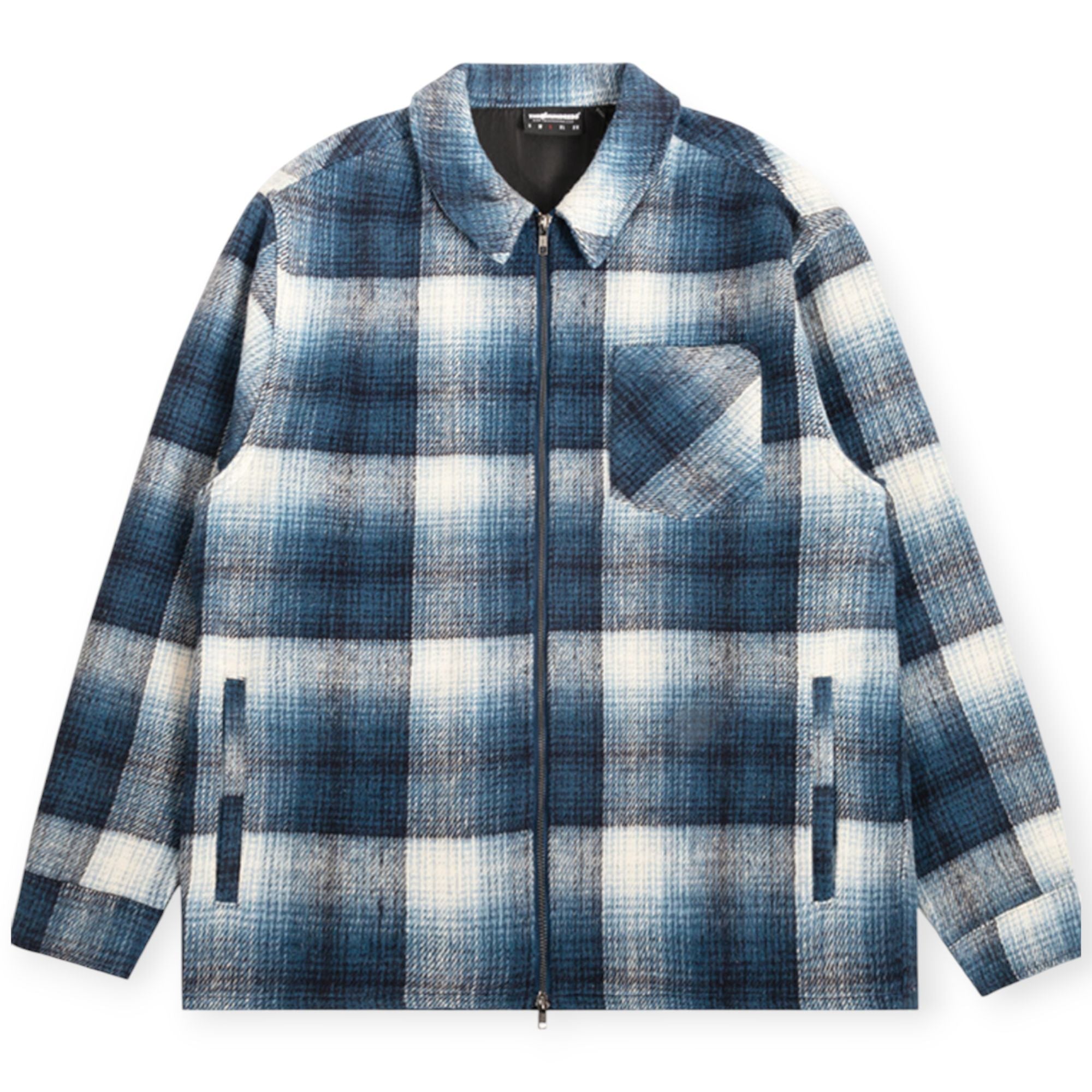 The Hundreds Men Don Plaid Woven jacket (Navy)-Navy-Small-Nexus Clothing