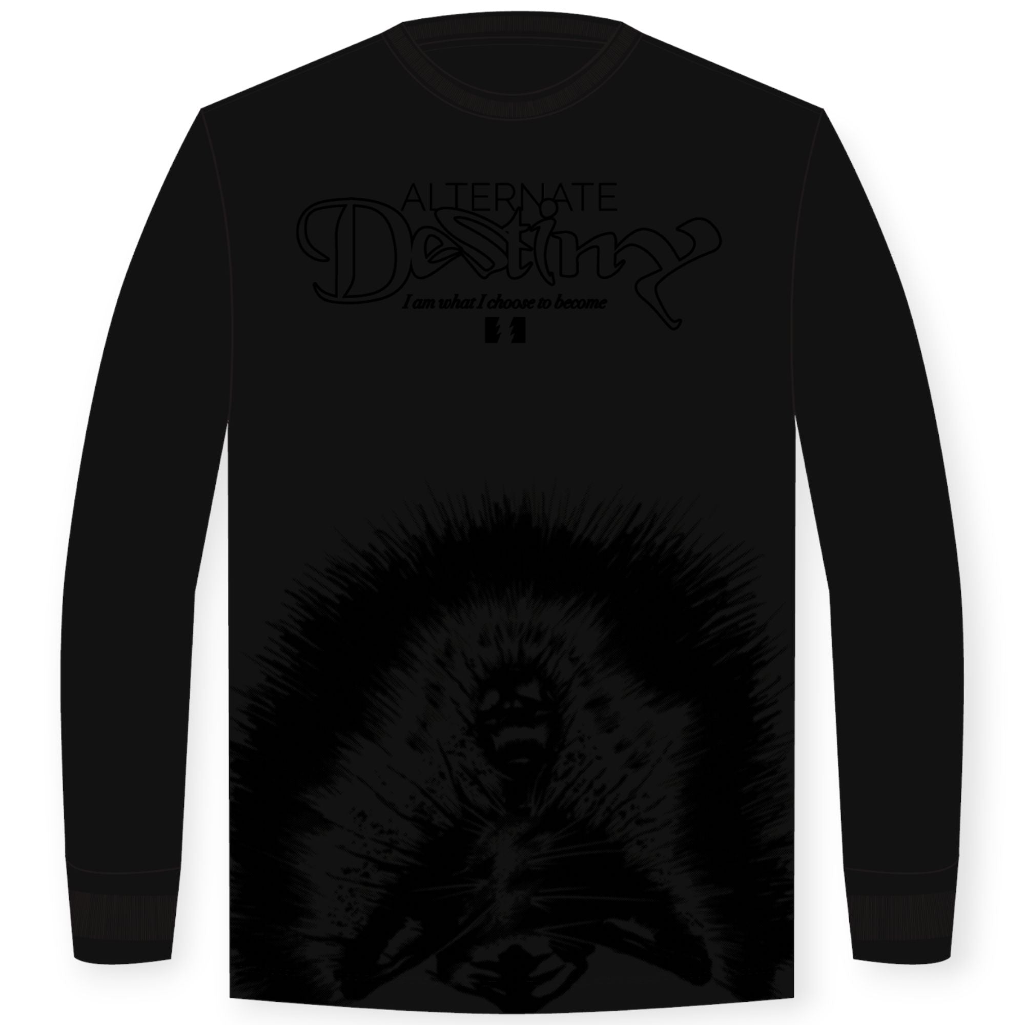 The Hundreds Men Long Sleeve Becoming T-Shirt Becoming (Black)-Nexus Clothing