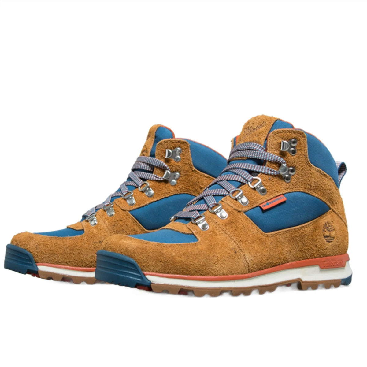 2013 Timberland GT Scramble Tany/Royal. Timberland GT Scramble Mid Wheat Blue Red Kids Nubuck  main image 2