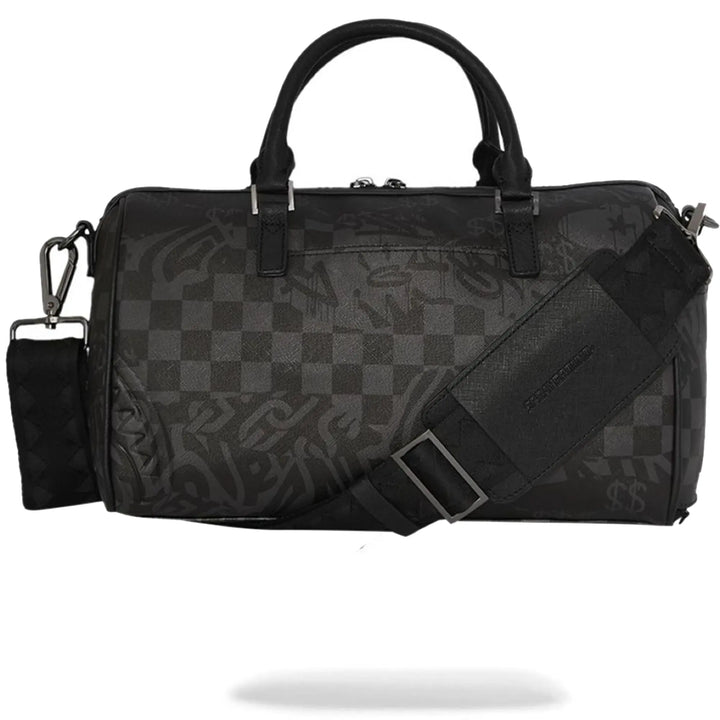 SprayGround Men 3AM Check Mini Duffle Spring 2025 Mini Duffel (Black Charcoal)