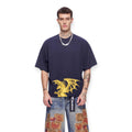 Valabasas Men Kunji Tee - Relaxed Baggy Fit Style - Navy