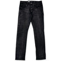 WaiMea Men 5 Pocket Basic Flex Skinny Jeans (Black Bleach Wash)