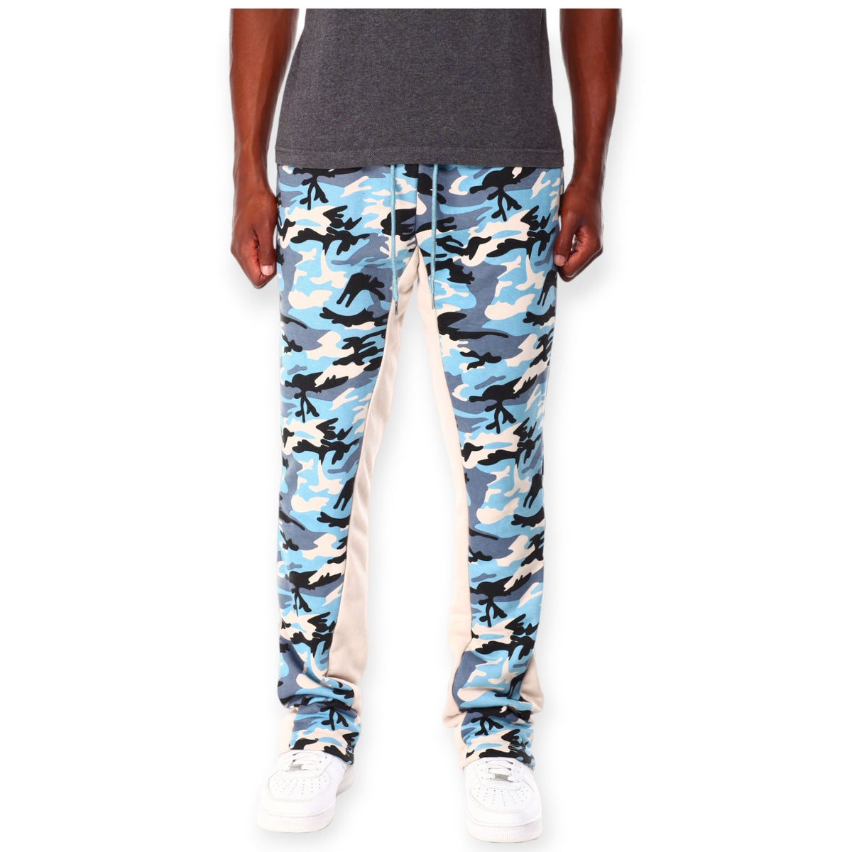 WaiMea Sweetpants Men French Terry Stacked Fleece (Blue Camo)