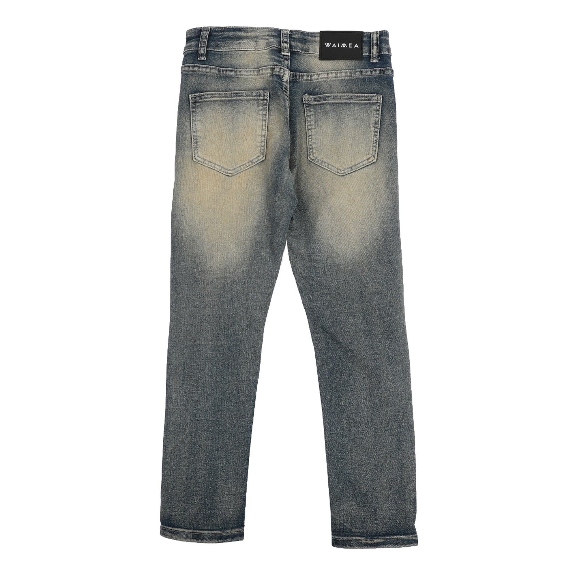 WaiMea Men Ripped Backed Jeans (Vintage Wash)-Nexus Clothing