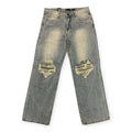 WaiMea Men Ripped Baggy Fit Jeans M8281D (Stone Wash)
