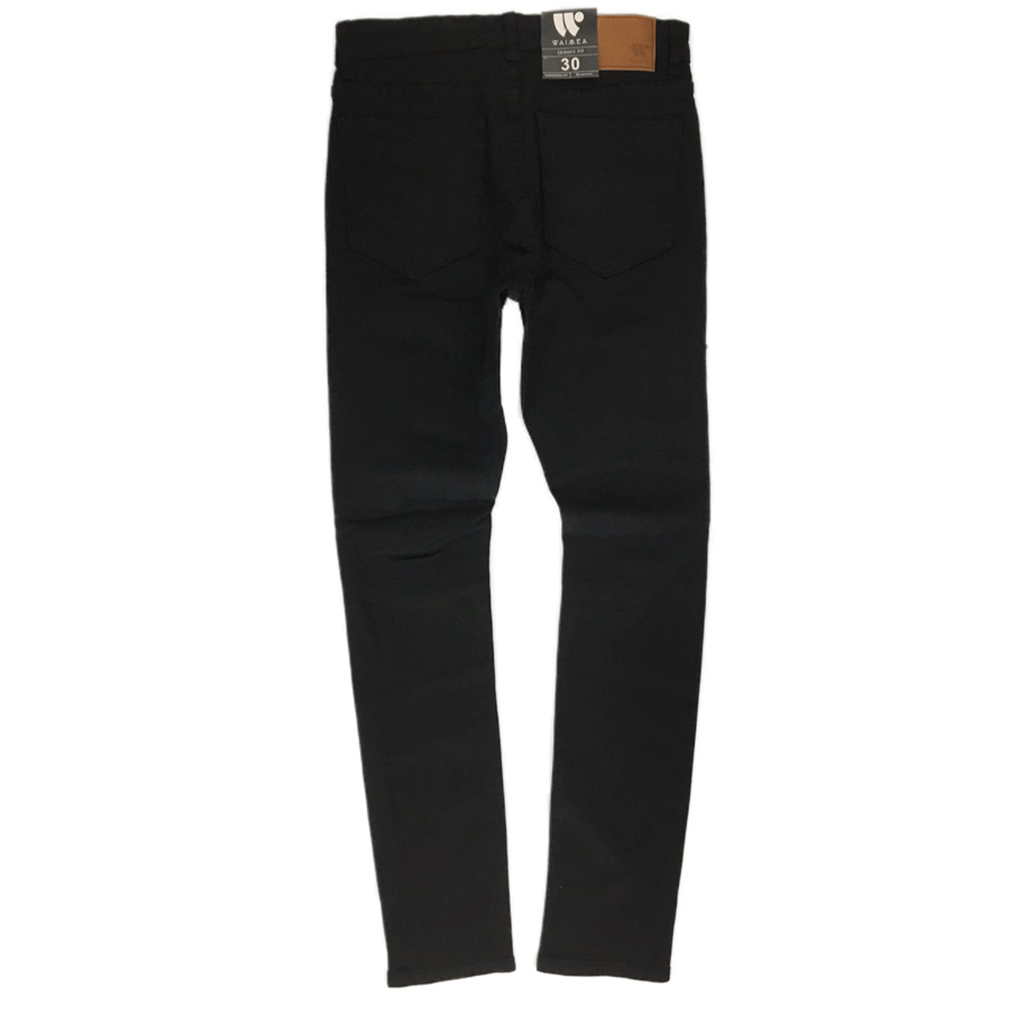 WaiMea Men Skinny Jeans (Black)-Black-34W X 32L-Nexus Clothing