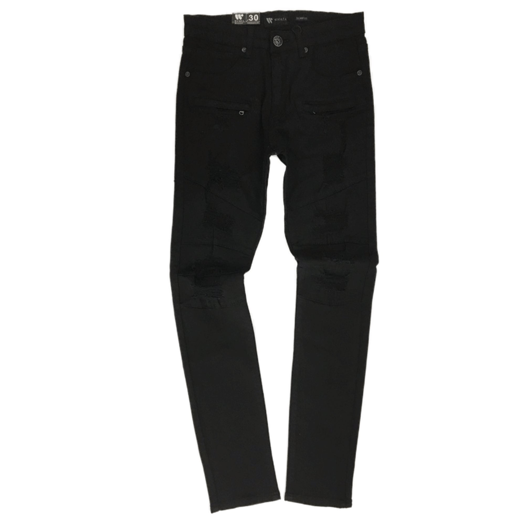 WaiMea Men Skinny Jeans (Black)-Black-34W X 32L-Nexus Clothing