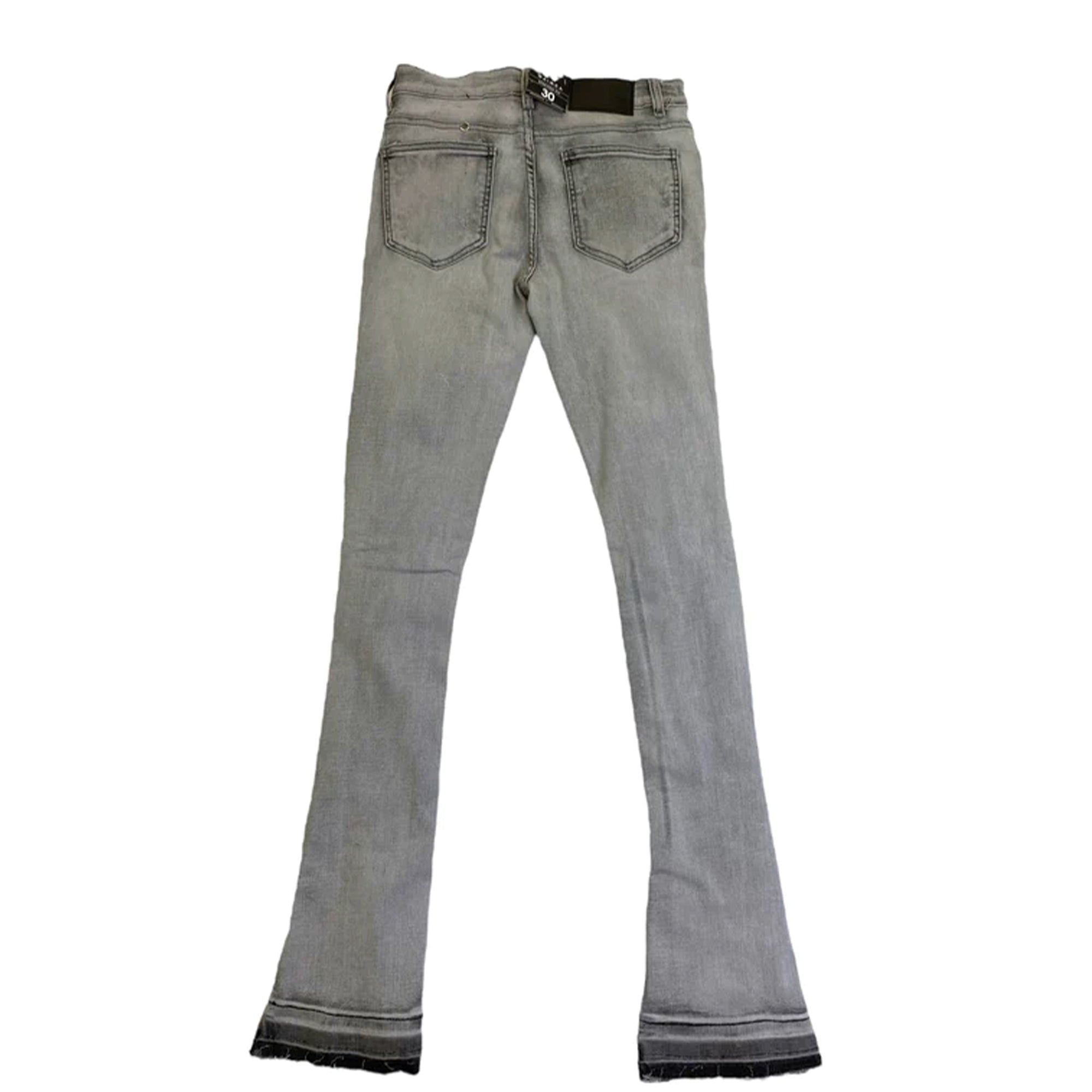 WaiMea Men Stacked Jeans (Grey Bleach)-Nexus Clothing