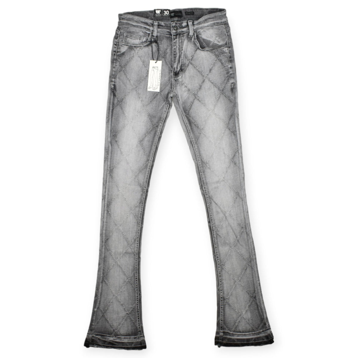 WaiMea Jeans Men Stacked (Grey Bleach)