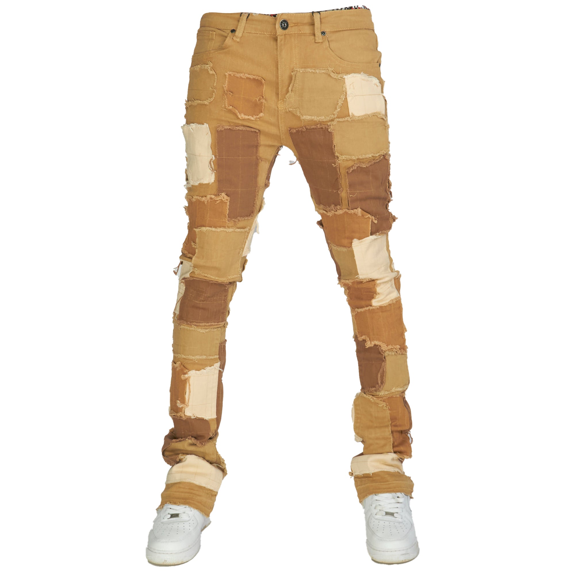 WaiMea Men Stacked Jeans (Khaki)-Khaki-28W x 36L-Nexus Clothing