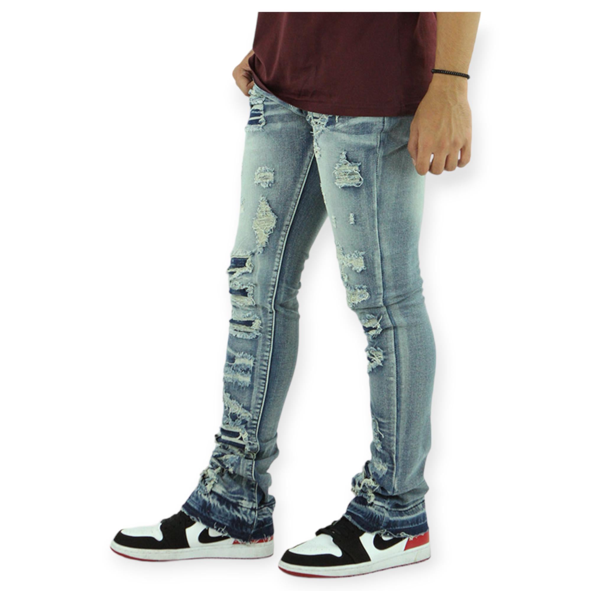 WaiMea Men Stacked Jeans (Vintage Wash)-Nexus Clothing