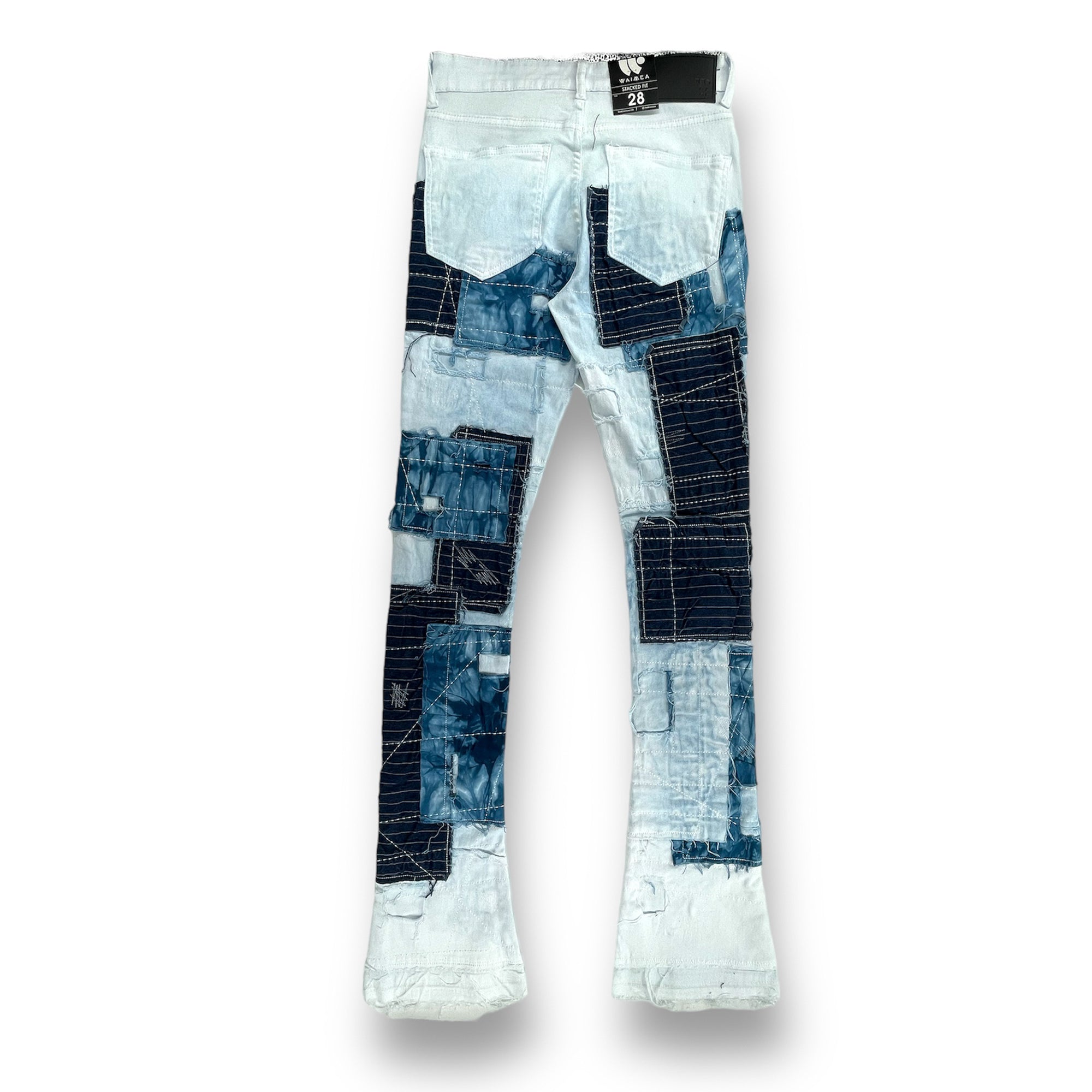 WaiMea Men Stacked Jeans (White)-Nexus Clothing