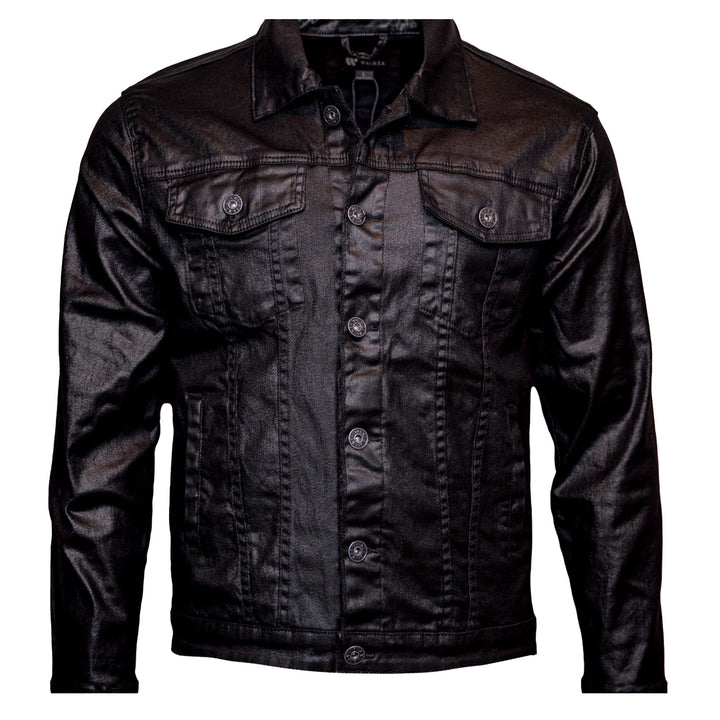 WaiMea Men Twill Wax Jacket (Black)-Black-Small-Nexus Clothing