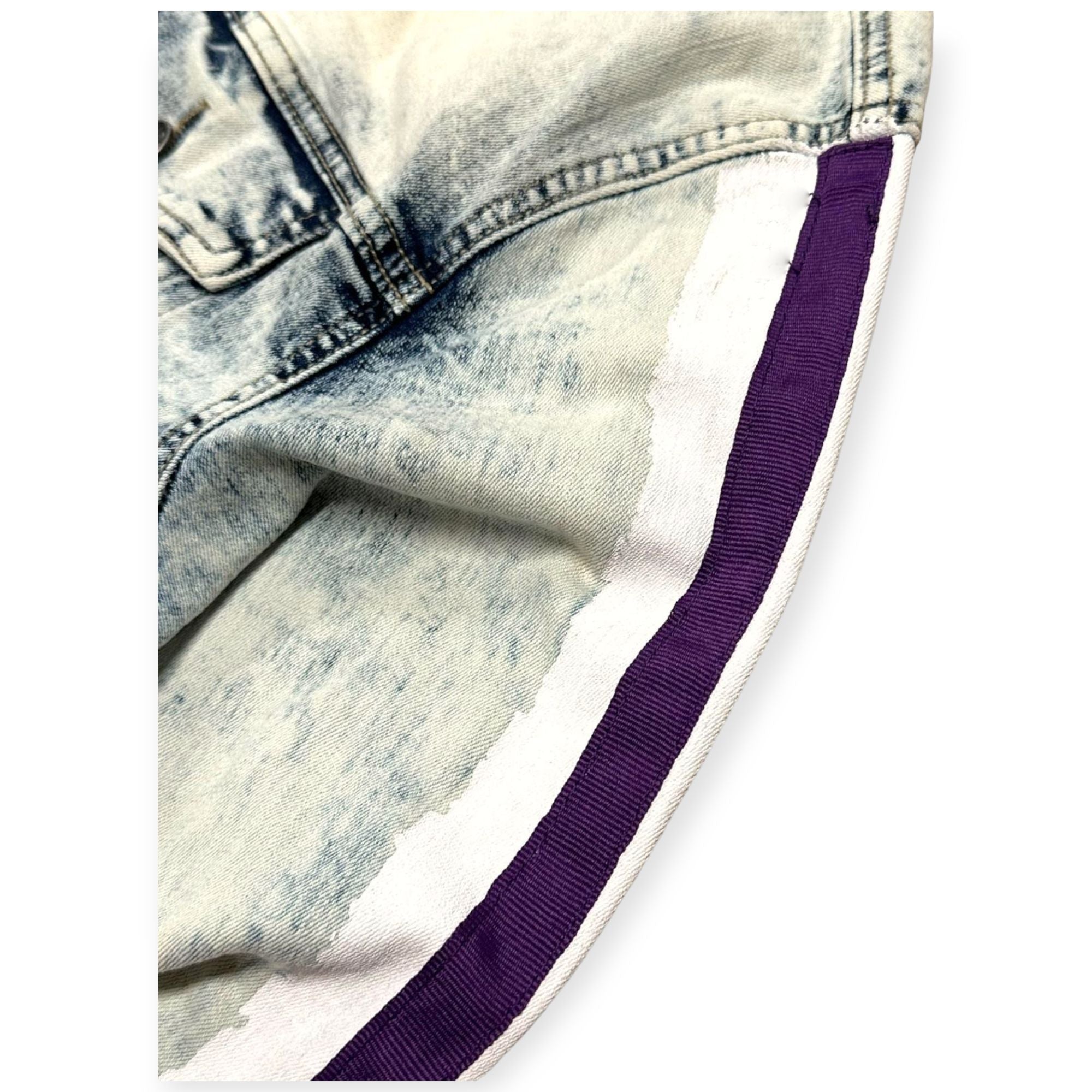 Waimea Men Paint Tape Jean Jacket(Snow Purple)-Nexus Clothing