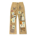 Waimea Men Relaxed Cargo Jeans Rugged Workwear Style - Khaki
