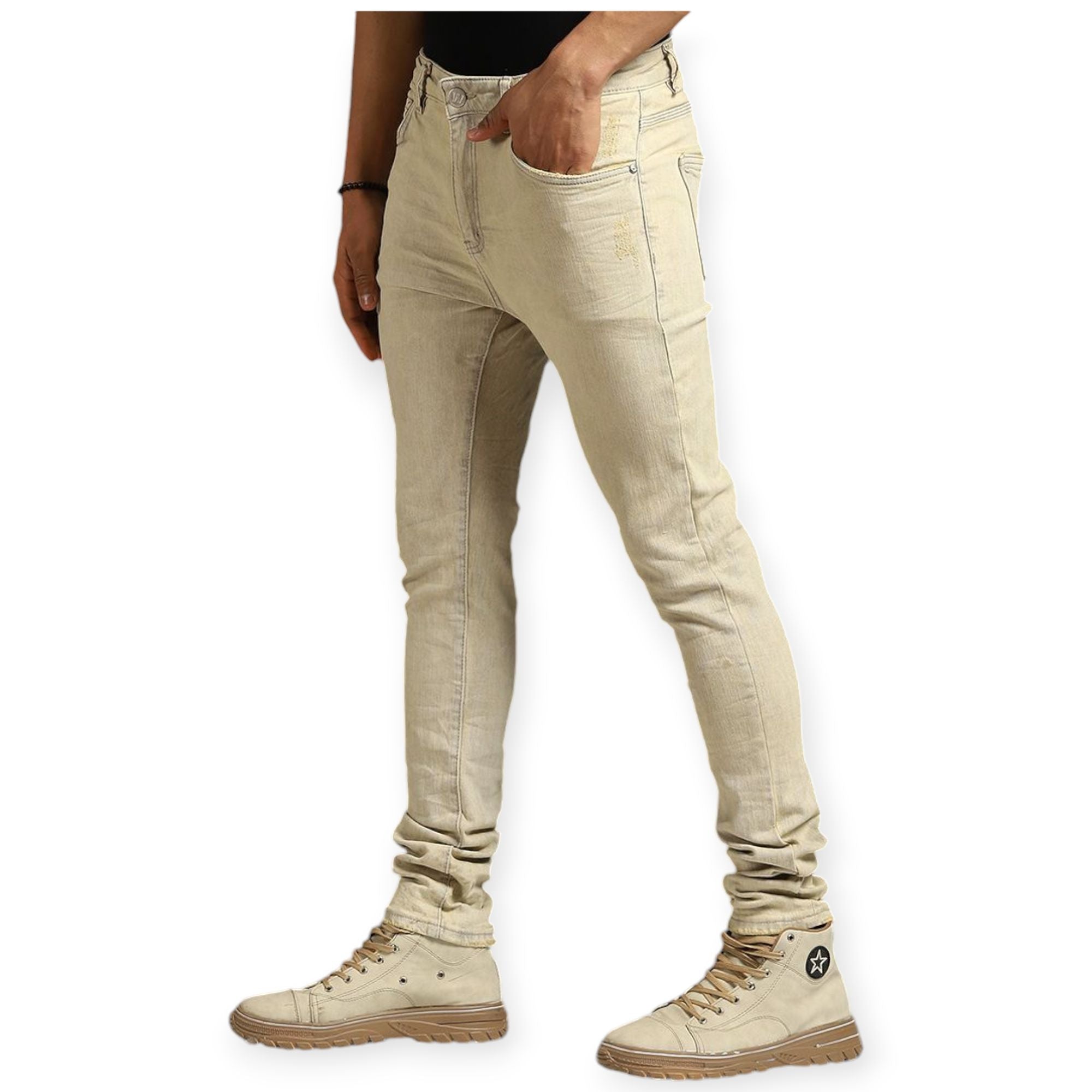 Waimea Men Skinny Fit Jeans(Sand Wash)-Nexus Clothing