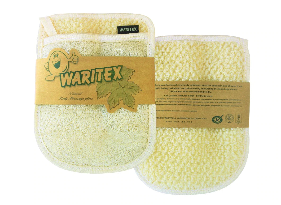 Waritex Body Massaging Natural Loofah Glove-Natural-OneSize-Nexus Clothing