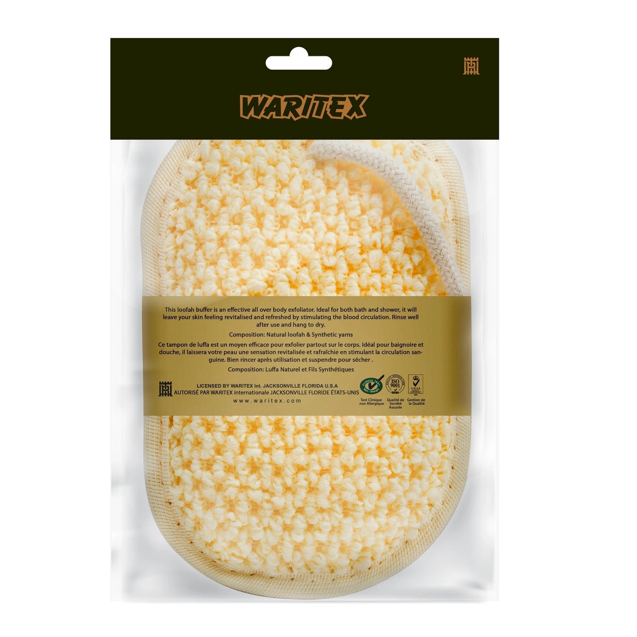 Waritex Natural Loofah Body Massager, Organic Egyptian Loofah Sponge for Exfoliation and Massage-Natural-OneSize-Nexus Clothing