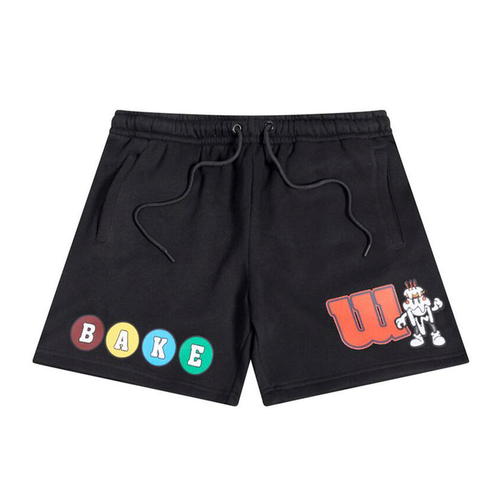 Wedding Cake Men Bake Chocolate Shorts (Black)-Black-Small-Nexus Clothing