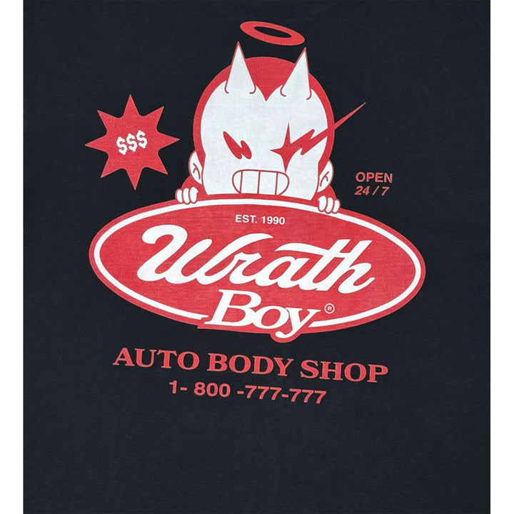 WrathBoy Men WB Auto Body Shop Tee (Black)-Nexus Clothing