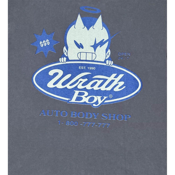 WrathBoy Men WB Auto Body Shop Tee (Grey)-Nexus Clothing