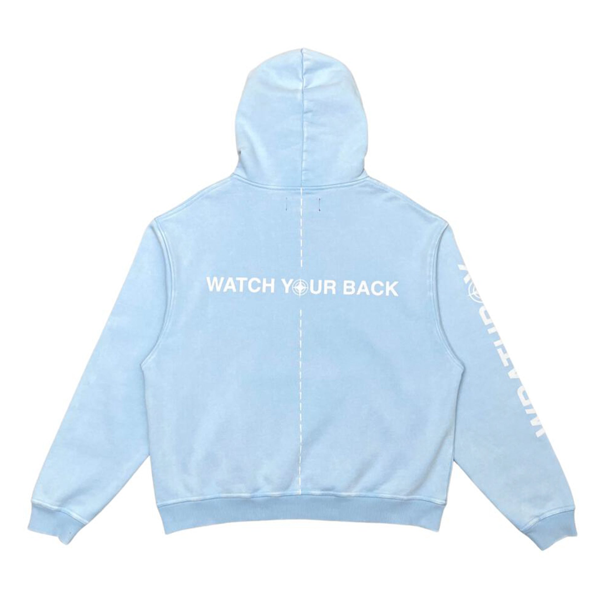 WrathBoy Men Watch Your Back Hoodie (Light Blue)-Nexus Clothing