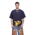 Valabasas Men Kunji Tee - Relaxed Baggy Fit Style - Navy