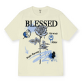 3Forty Inc Men Blessed Rose Tee - Soft Comfy Fit - Natural