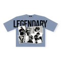 3Forty Inc Men Legendary Digital Oversized Crop Tee Acid Blue