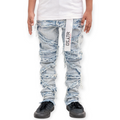 Premium Disaster Kids Stone Skinny Jeans Slim Fit - Ice Blue