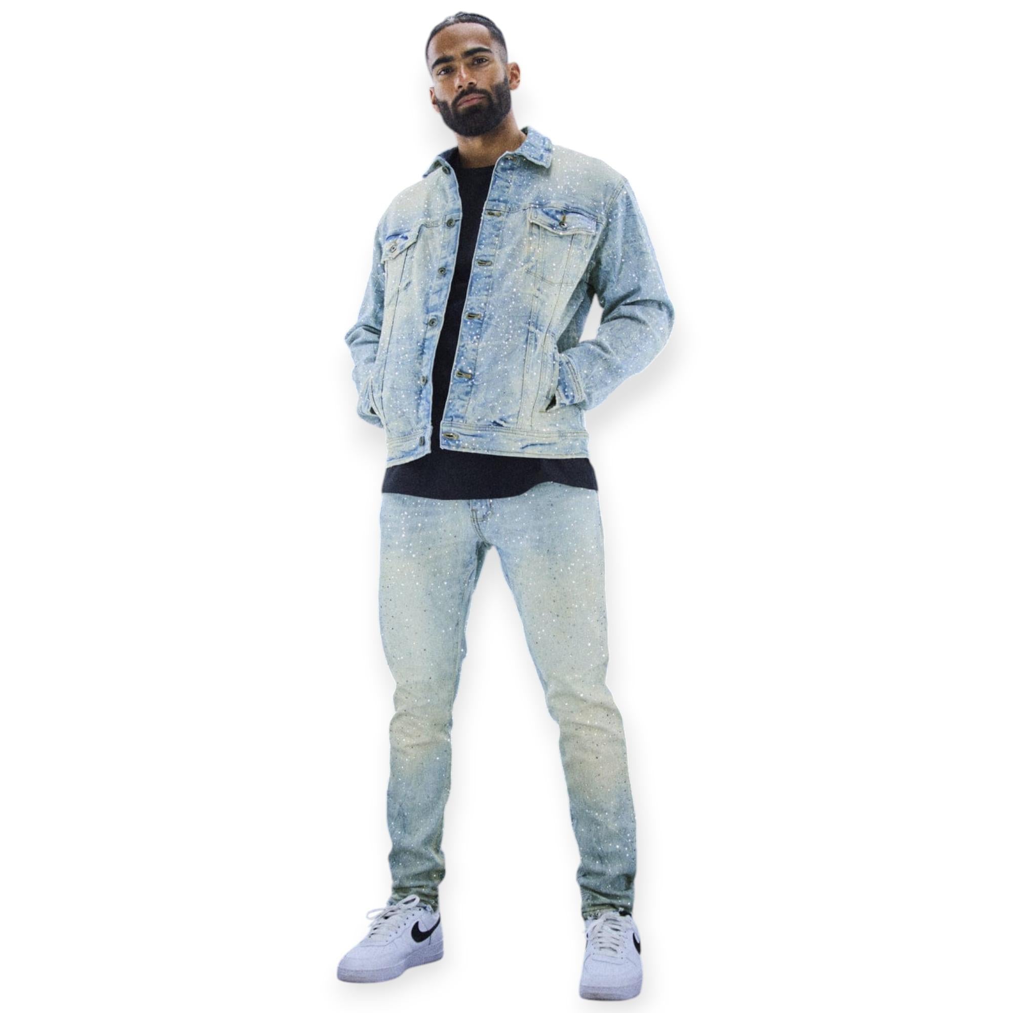 jordan Craig Denim Trucker Jacket Men Magic City (Iced Lager)